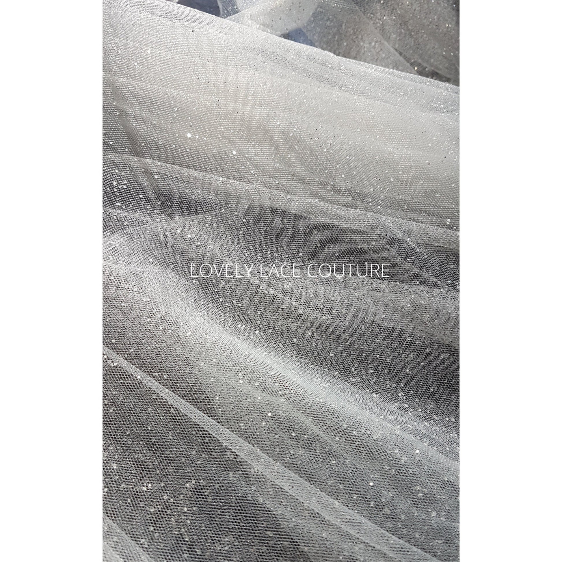 3M wide, Soft glitter tulle fabric for bridal veils and wedding dresses, Soft mesh fabric, tulle fabric, veil tulle LL-1463