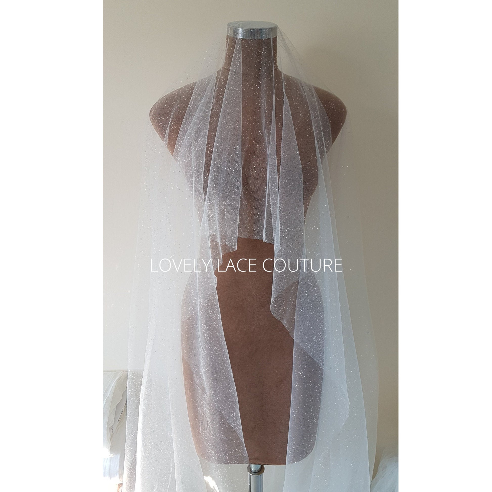 3M wide, Soft glitter tulle fabric for bridal veils and wedding dresses, Soft mesh fabric, tulle fabric, veil tulle LL-1463