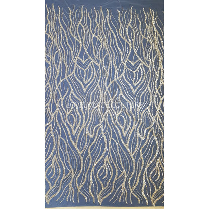 Abstrakte Brautspitze mit Perlen und Pailletten, Couture Spitze, Braut und Hochzeitspitze in off-white LL-1473 und turqouise LL-1474