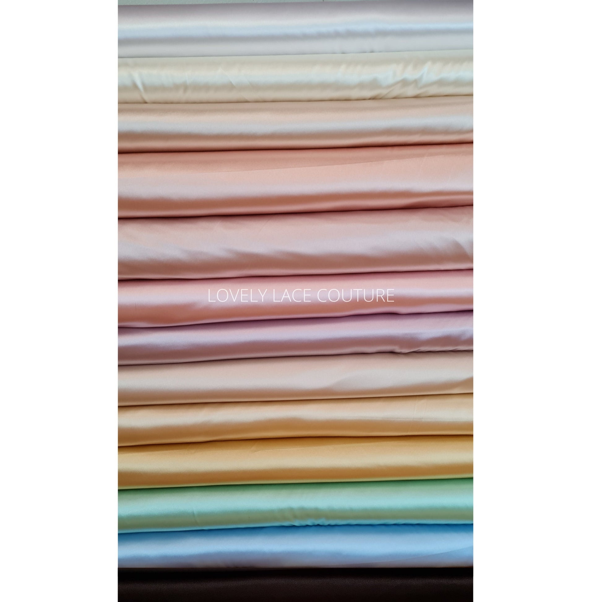Schöner Satinstoff in Farbe weiß oder ivory, Satin in mehreren Farben, für Brautkleider oder Abendkleider, Meterstoff