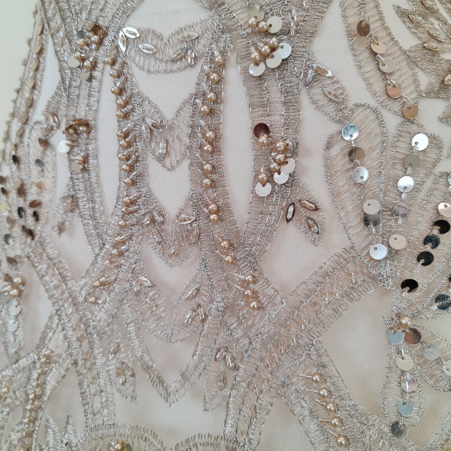 gold lace fabric for costume dresses or wedding dresses