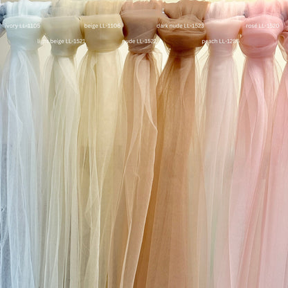 1 Bolt / 54,6 yard (50Meter) length, 3m wide soft tulle, beautiful tulle fabric for bridal veils and wedding dresses, soft net fabric