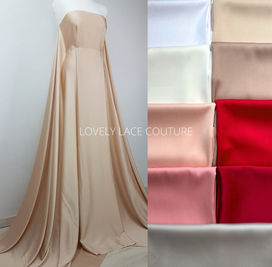 Schöner Satinstoff in rosé, dark rosé, bronze, beige-gold oder grey, Stretch-Satin für Brautkleider oder Abendkleider und vieles mehr