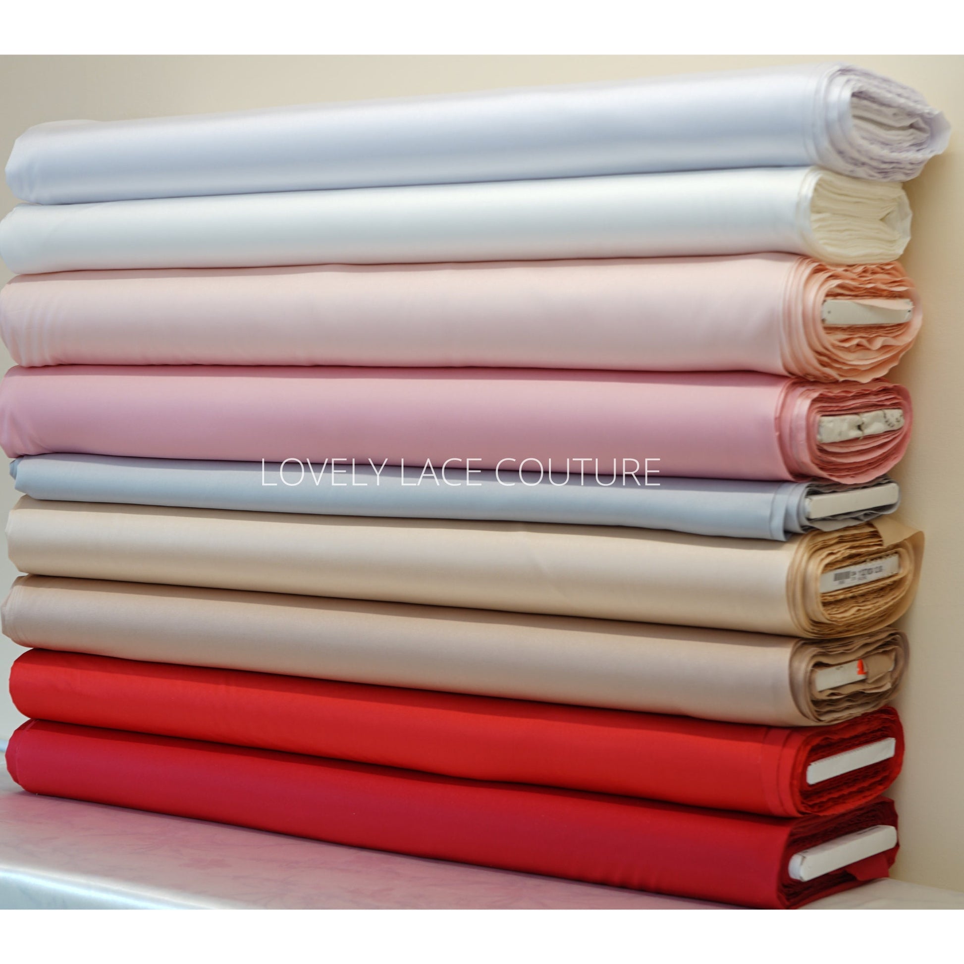Schöner Satinstoff in rosé, dark rosé, bronze, beige-gold oder grey, Stretch-Satin für Brautkleider oder Abendkleider und vieles mehr