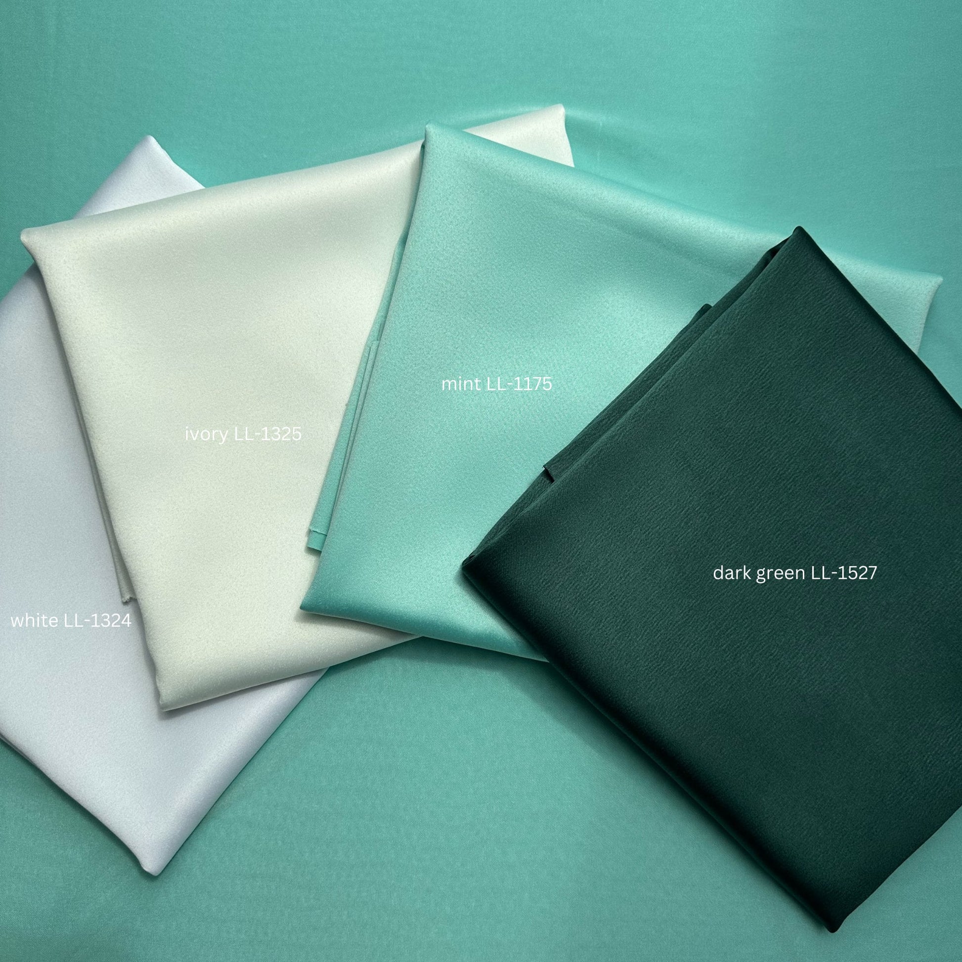Italian Satin Fabric in beautiful white, ivory, beige-gold, mint, blue or dark green color, fabric for dresses or jumpsuits, High quality