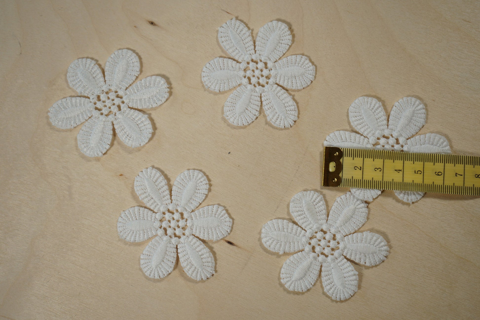 LL-1542, 10 pc., Lace Flower patch, 3D flower lace appliqué, 3d lace flower, wedding dress lace appliqué