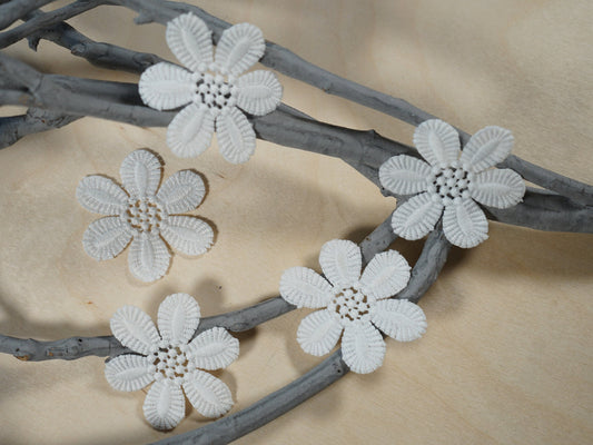 LL-1542, 10 pc., Lace Flower patch, 3D flower lace appliqué, 3d lace flower, wedding dress lace appliqué