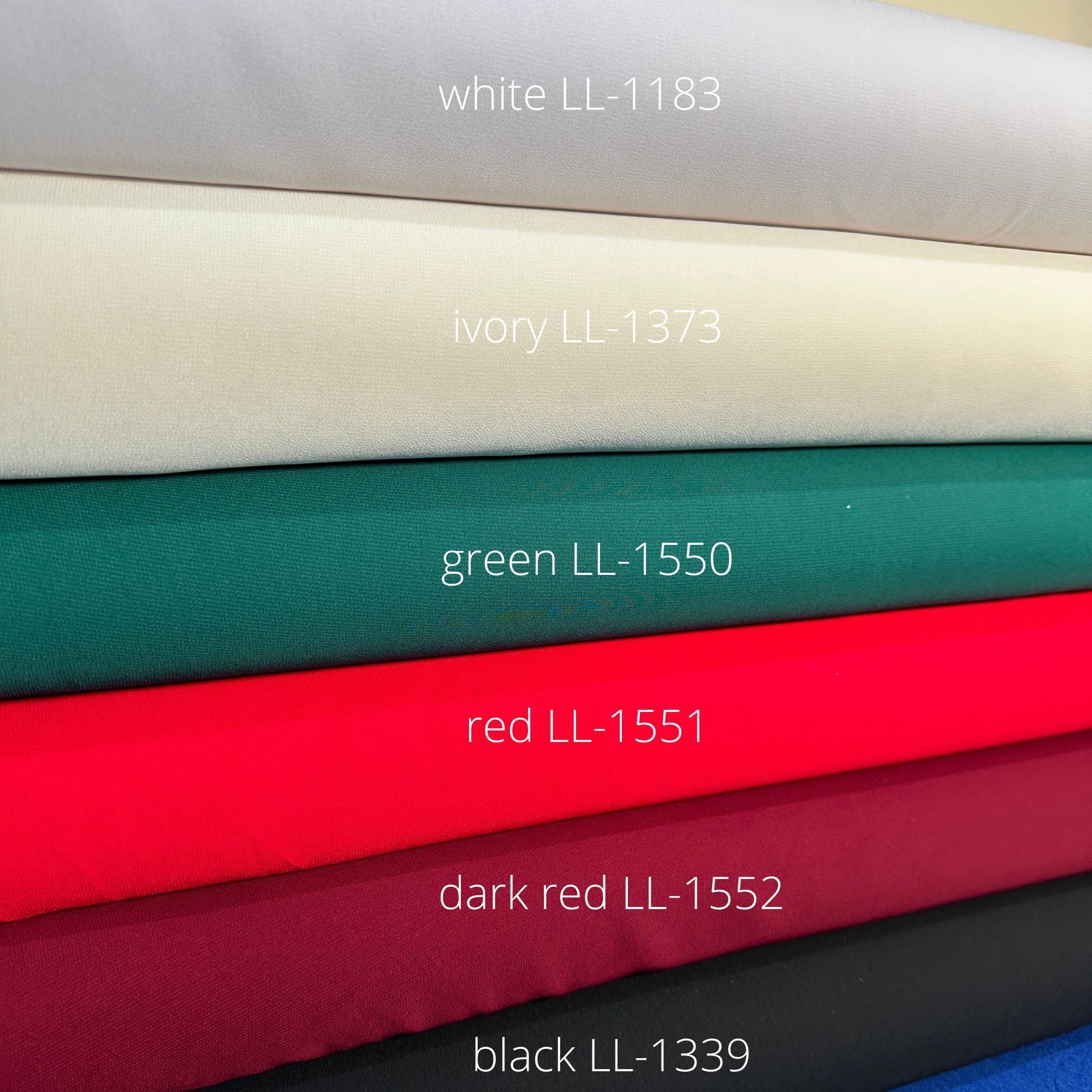Crepe-Chiffon Fabric in white, ivory, green, red, dark red or black, soft chiffon fabric for dresses and blouses, bridal wear, evening gowns