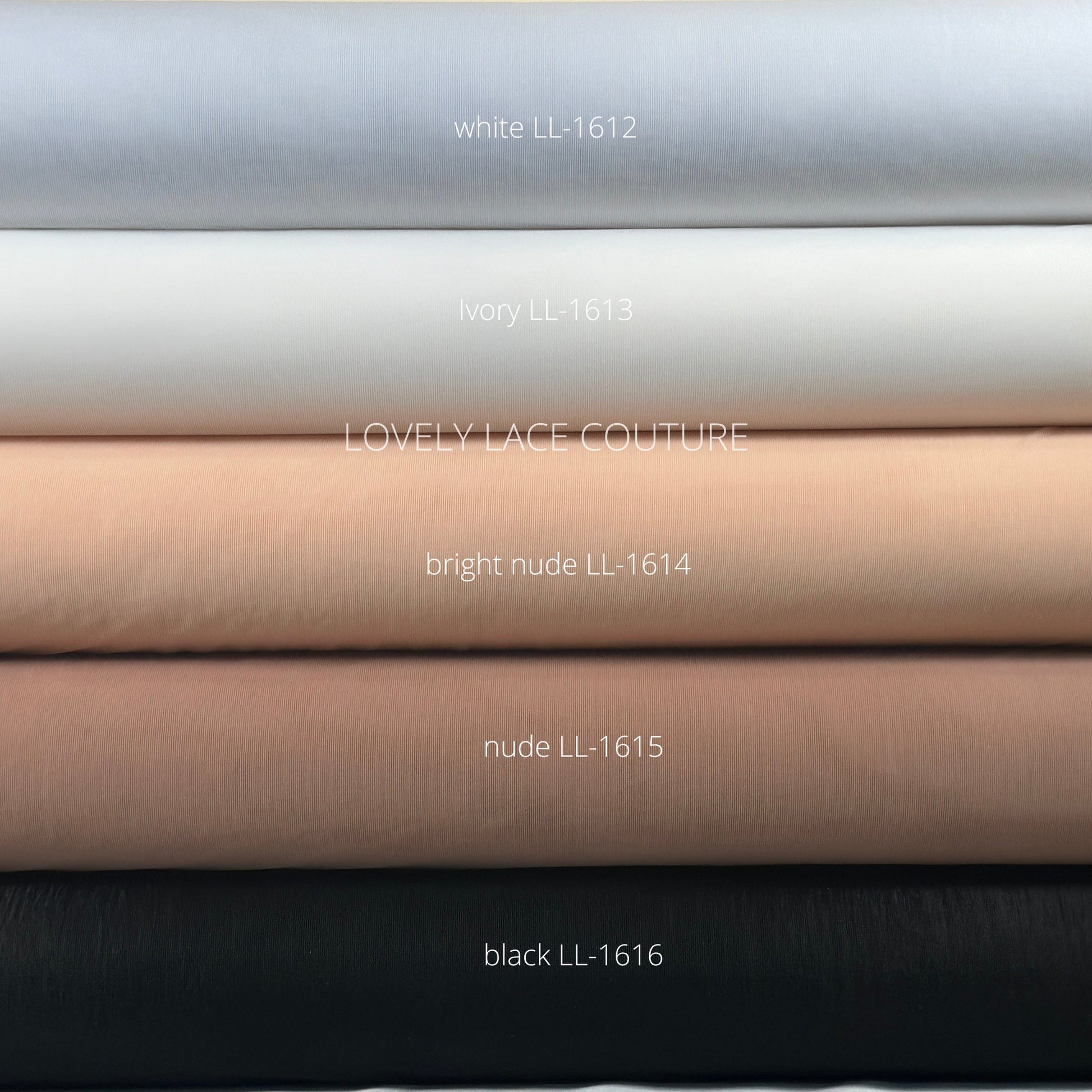corset mesh fabric, marquisette powernet fabric in white, ivory, bright nude, nude and black color, strong, non stretch, soft feeling