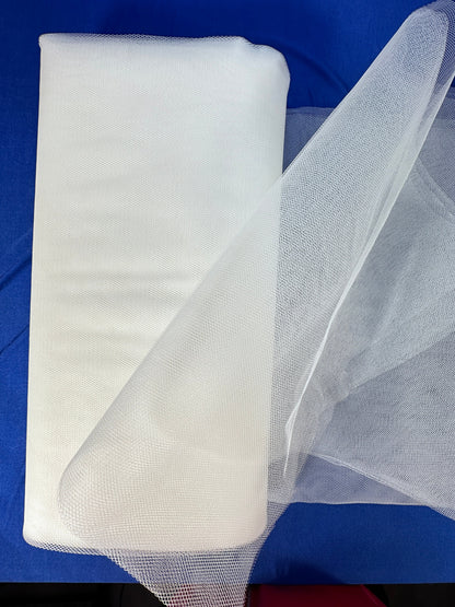 2m wide, hard stiff tulle mesh, netting fabric in white, ivory or black color