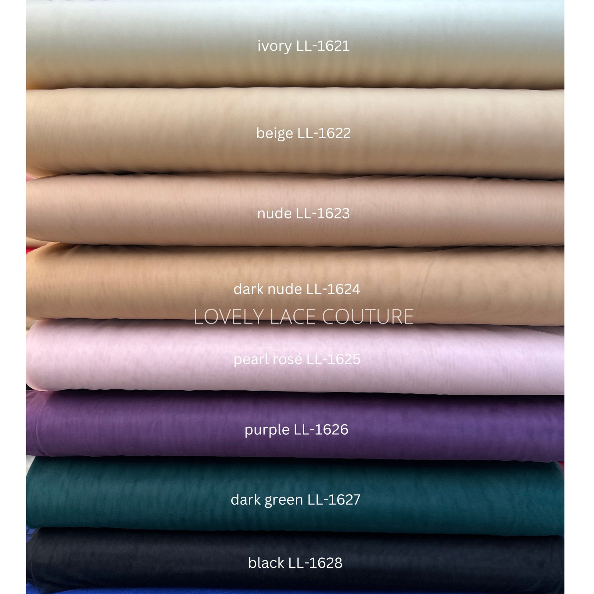 3m wide, Tulle fabric, solid tulle fabric in ivory, beige, nude, dark nude, rosé, purple, green or black color