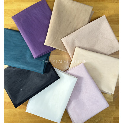 3m wide, Tulle fabric, solid tulle fabric in ivory, beige, nude, dark nude, rosé, purple, green or black color