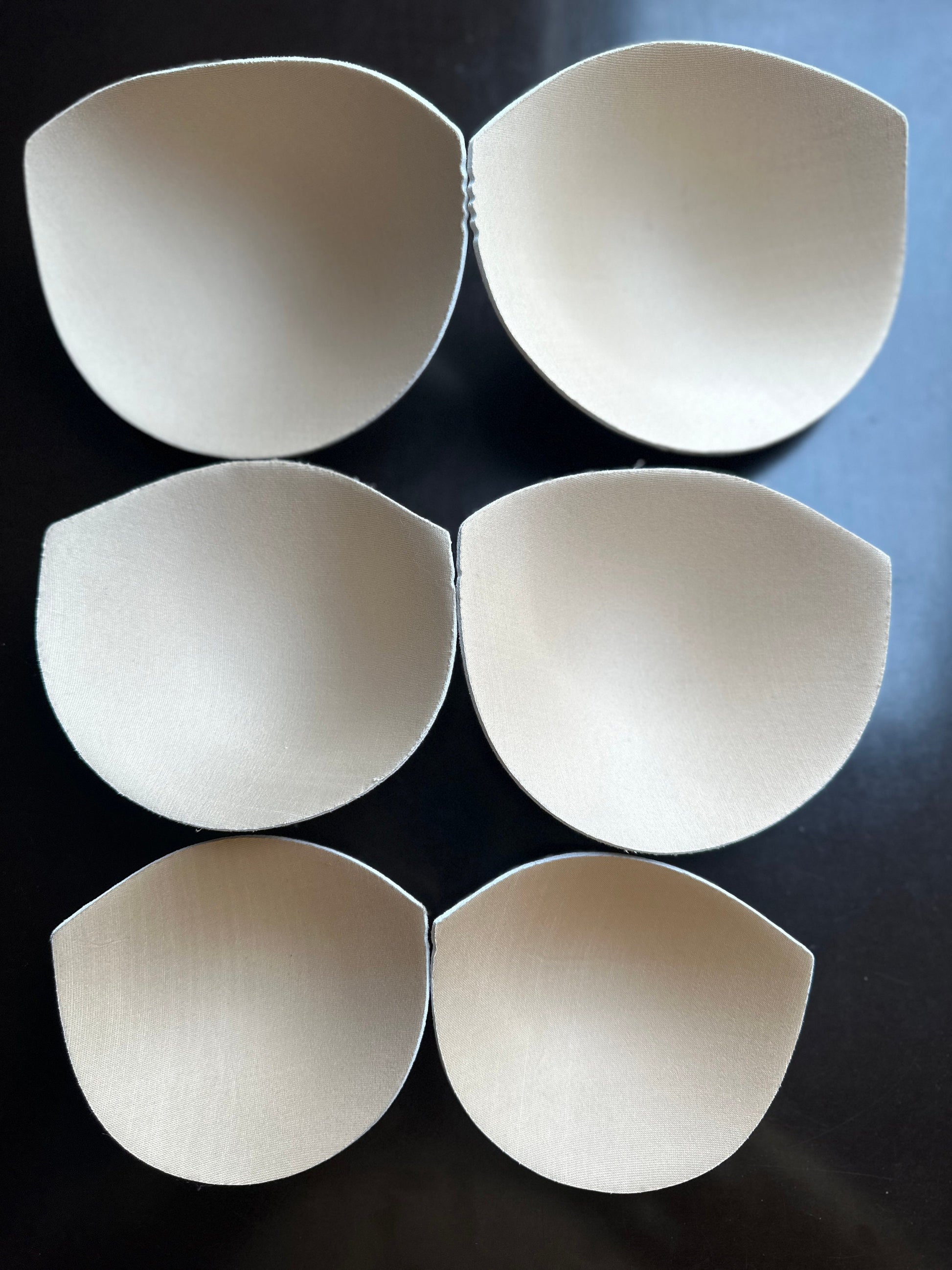 Backside of Nude Bra Inserts Non-Push Up Pad