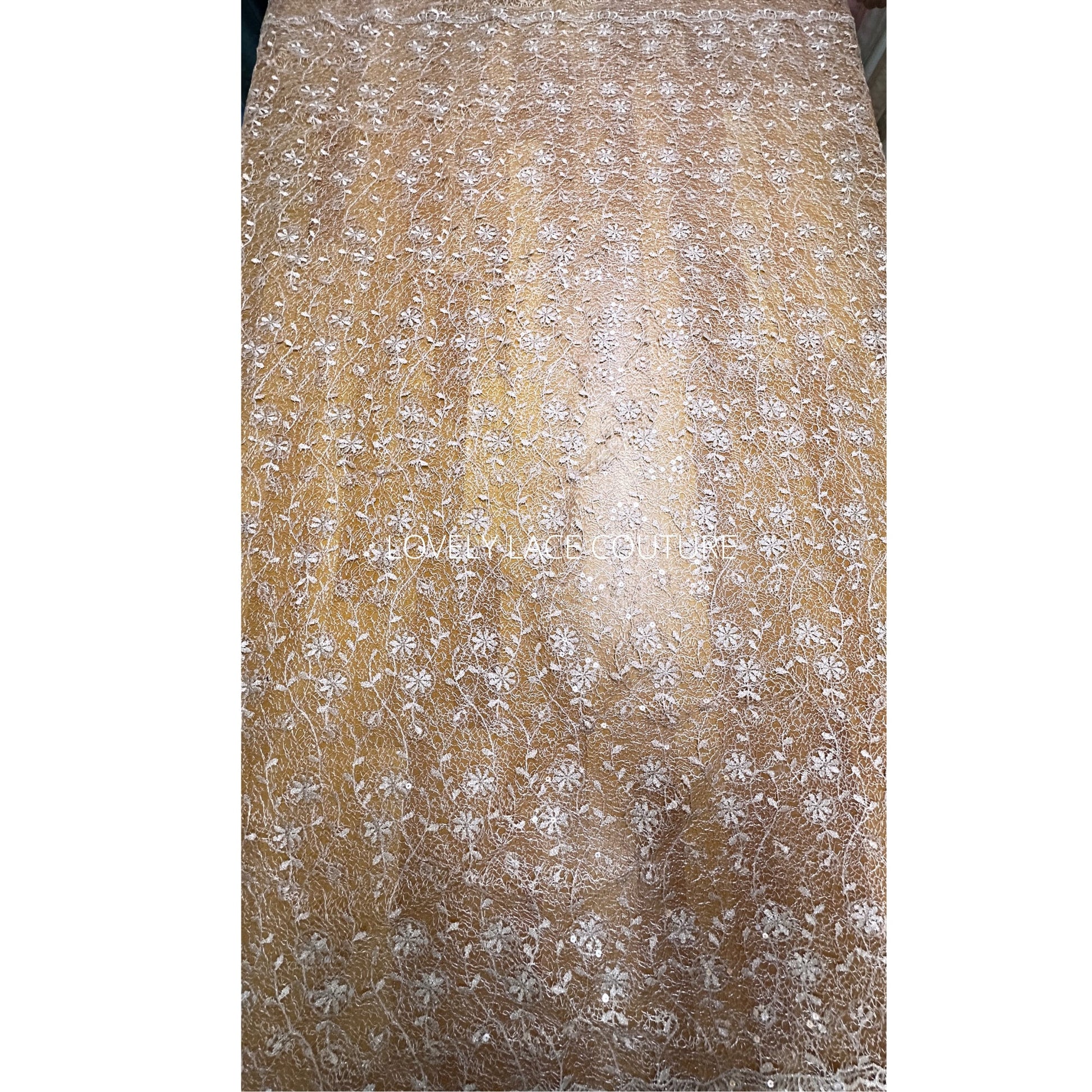 LL-1567, flower lace fabric in roségold color for beautiful prom dresses or colorful wedding dress bridemaid, delicate soft and high quality