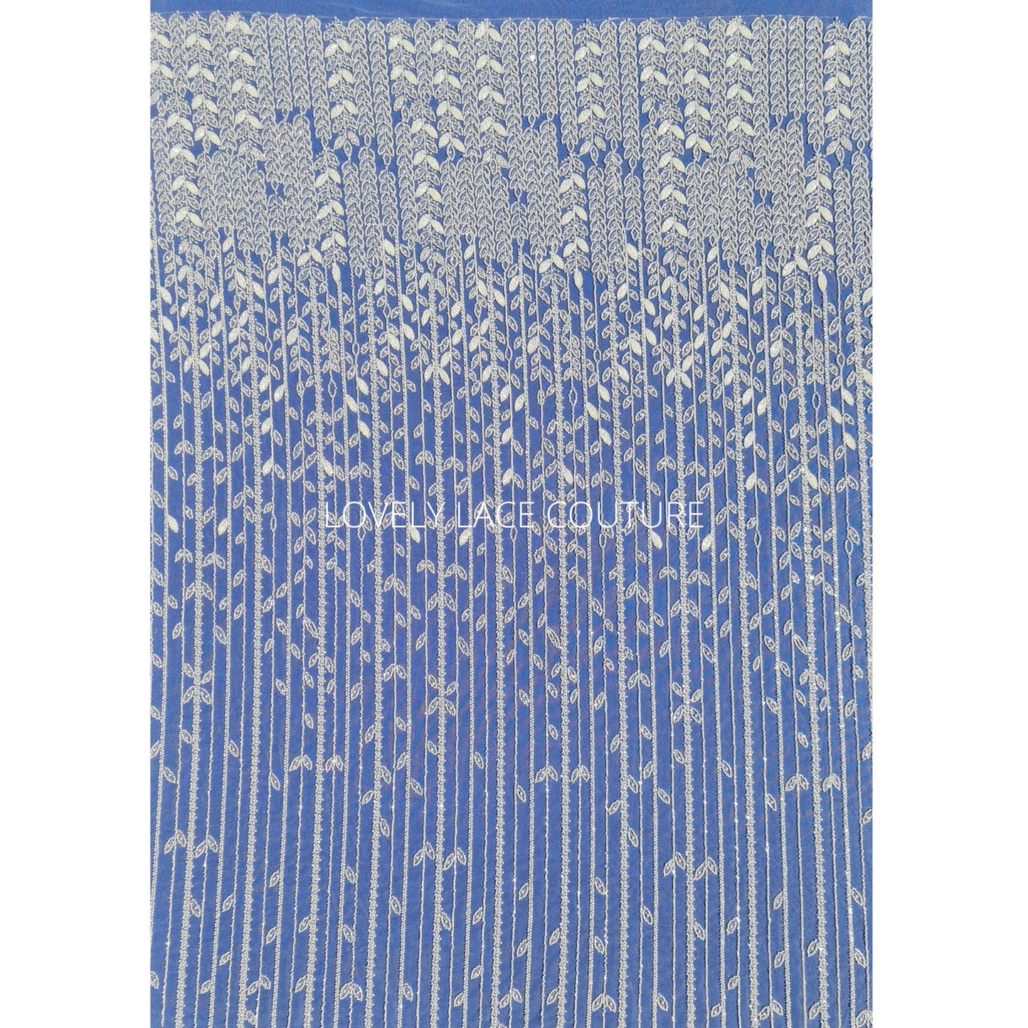 LL-1563, off-white bridal lace fabric with beads and sequins in a modern gorgoues geometrical design, fabric per meter