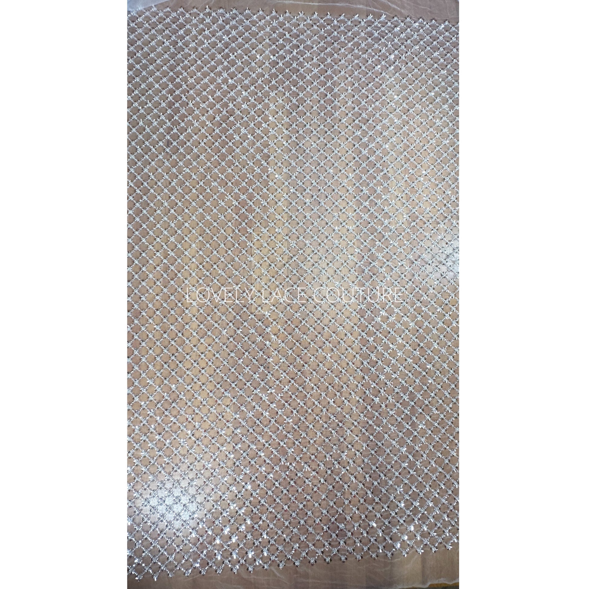 allover square design, whole part of the lace