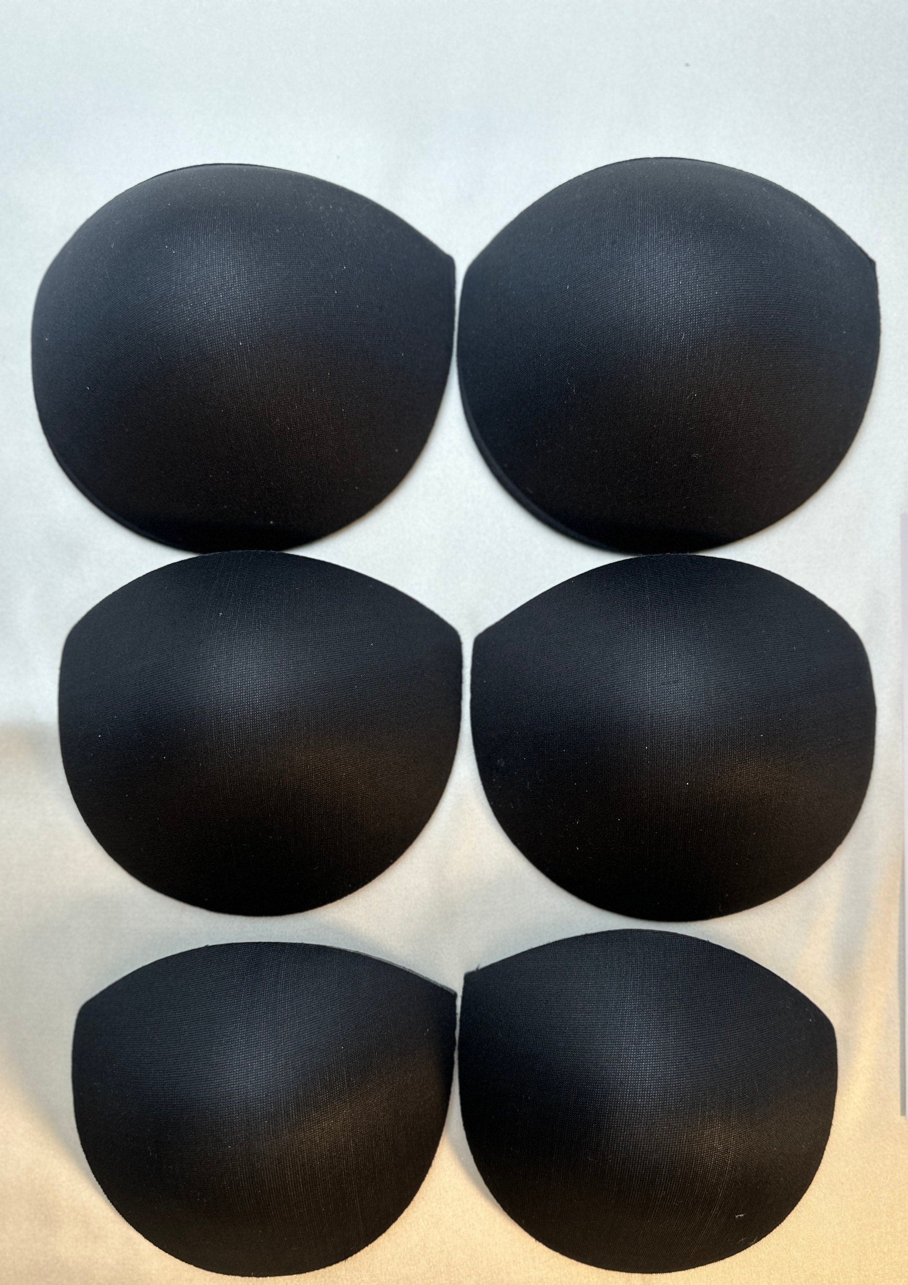 black Bra Inserts Non-Push Up Pad