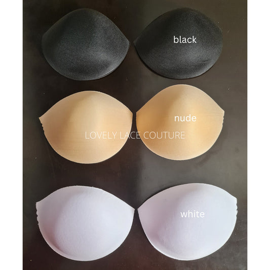 bh cups, Nude, white and black Bra Inserts Non-Push Up Pad