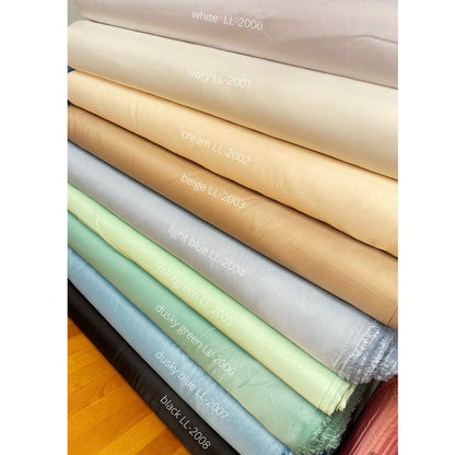 taffeta lining bolt in several colors
