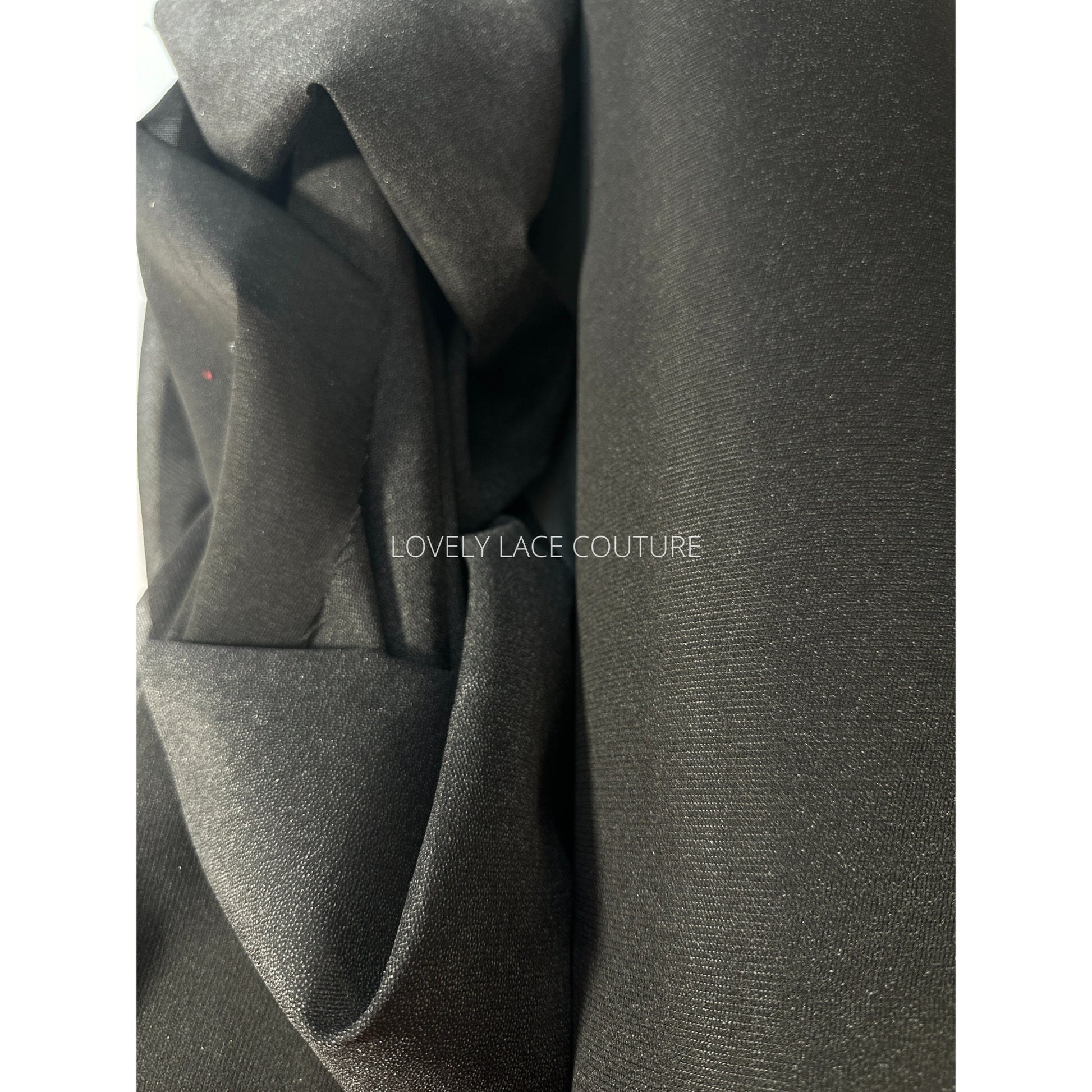 fabric inlay in black color