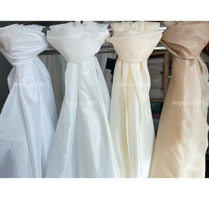taffeta lining in white, ivory, cream and beige color