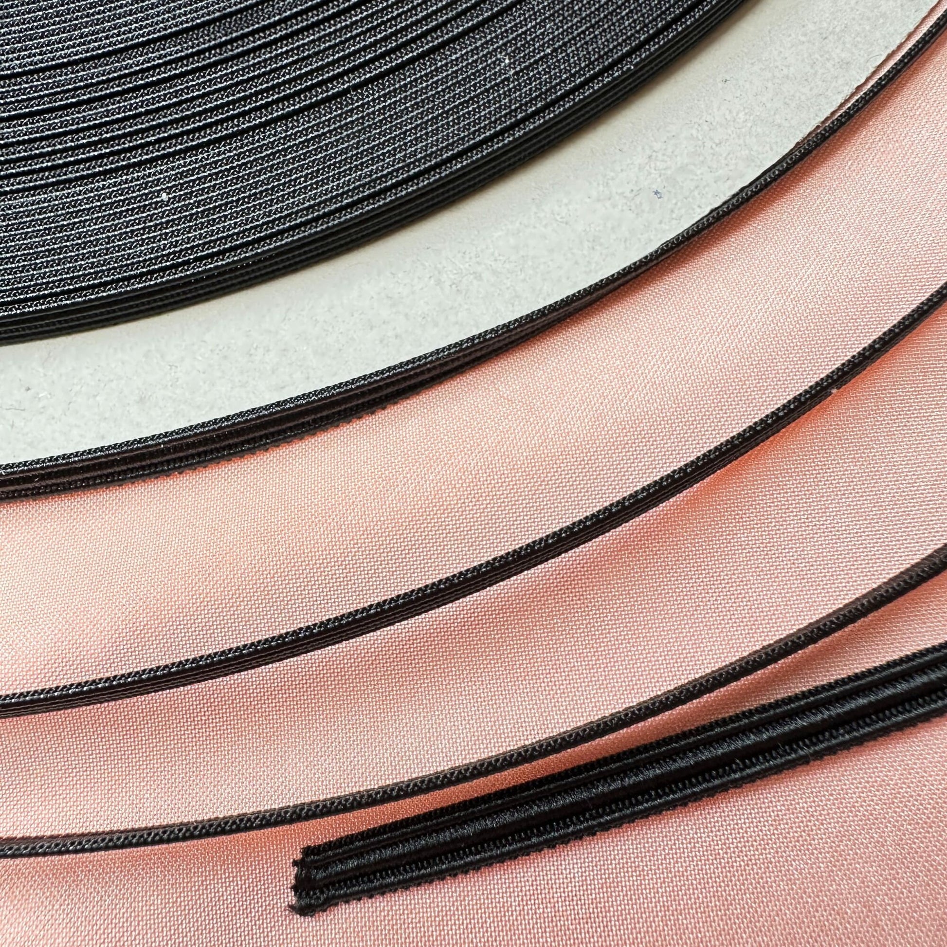 5/10/40m boning, sewable polyester bone for corsets 6 or 8mm wide, flexible and resilient, in off-white, nude and black, LL-PB100