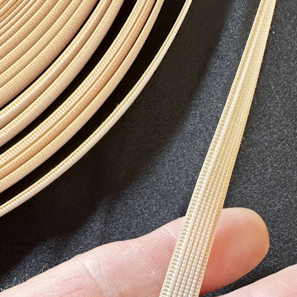 5/10/40m boning, sewable polyester bone for corsets 6 or 8mm wide, flexible and resilient, in off-white, nude and black, LL-PB100