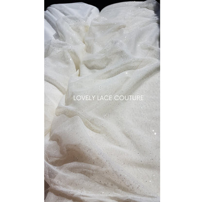 soft glitter mesh tulle fabric