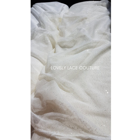 soft glitter mesh tulle fabric