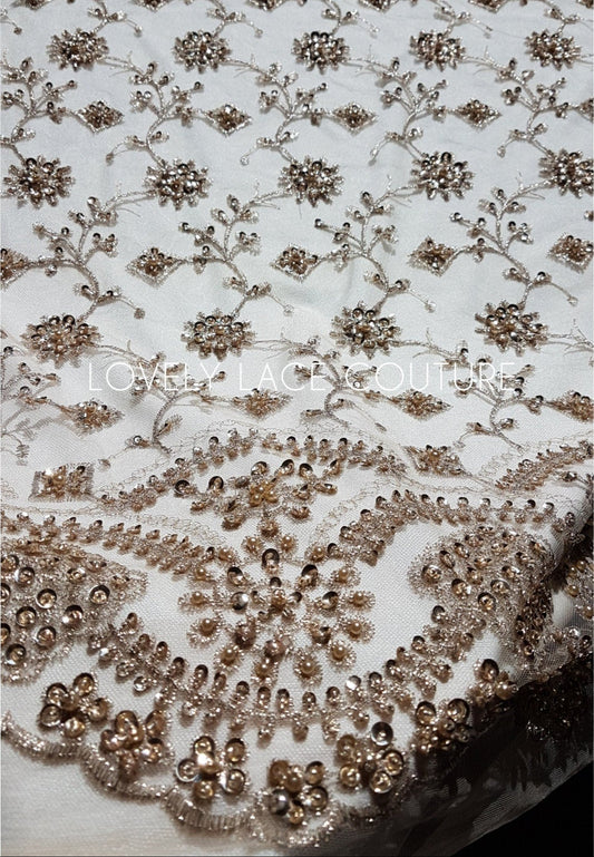 gold lace fabric