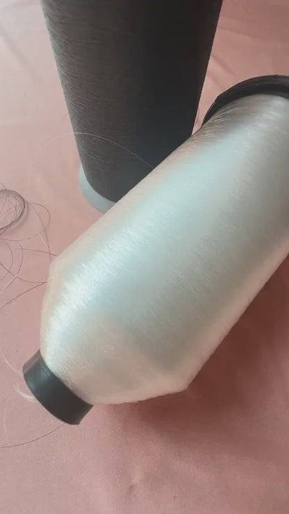 LL-F100, 1 spool, 7500yards invisible transparent nylon thread, hair-thin, clear thread, strong and tear-resistant, for hand applique