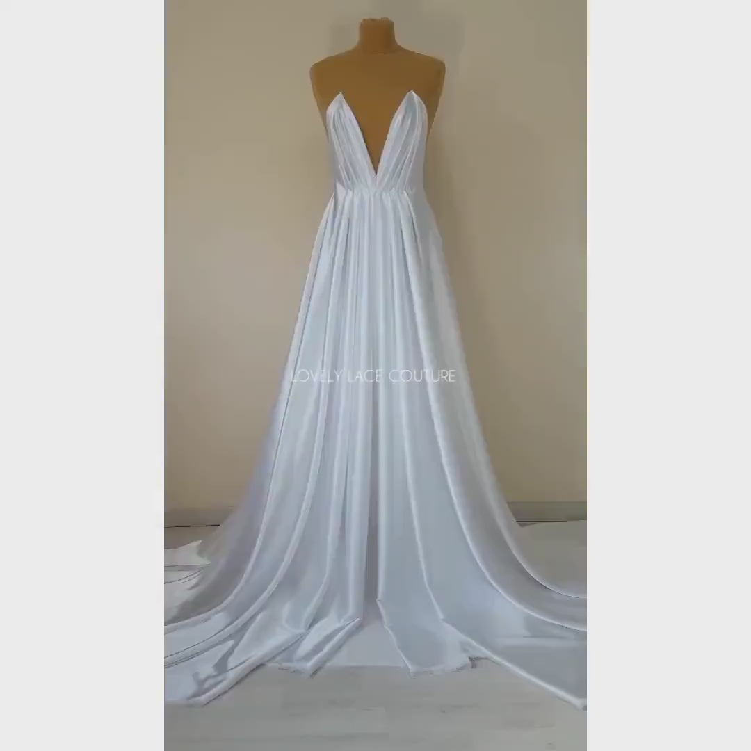 Schöner Satinstoff in Farbe weiß oder ivory, Satin in mehreren Farben, für Brautkleider oder Abendkleider, Meterstoff