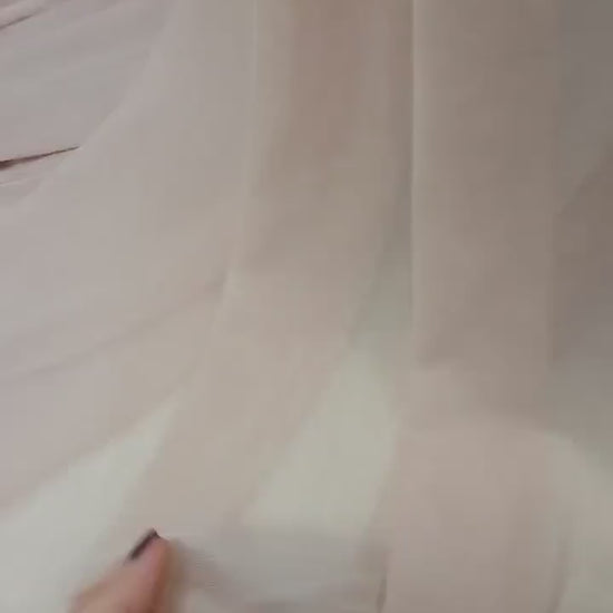 Elastic Mesh Fabric in skin color, 4 way stretch for invisible mesh inserts on dresses, evening wear, bridal wear or dance costumes