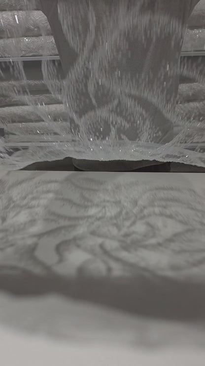 LL-1587, high-end lace fabric with wave pattern