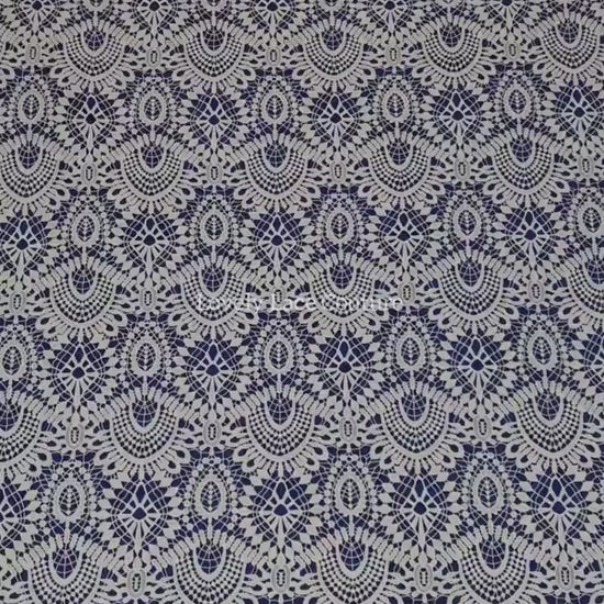 Gorgeous modern boho lace fabric, soft guipure lace in off-white, High Quality, Crochet Lace, lace for gown, from 1 metre LL-1437