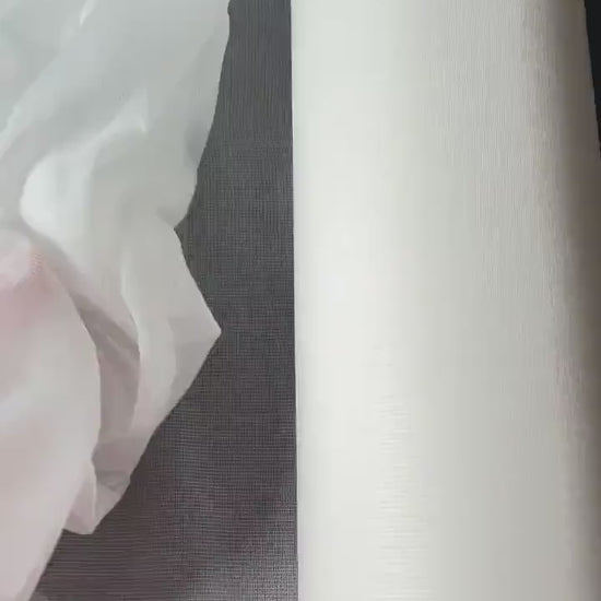 Iron-on fabric lining, tissue insert for light to medium-weight fabrics in white and black, fabric from 0,5 meter