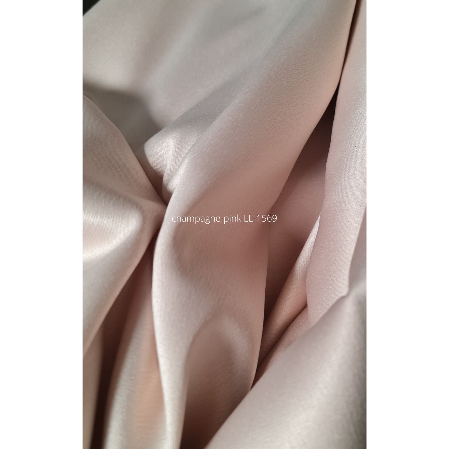 satin fabric in champagnepink